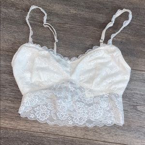 Hollisted White Lace Bralette